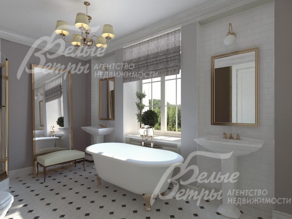 Ванная при главной спальне. Визуализация.