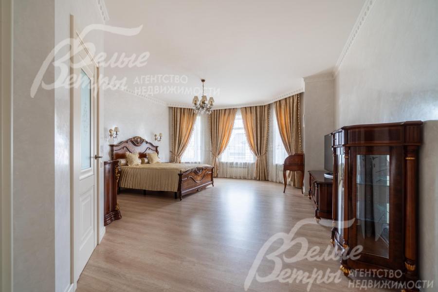 Главная спальня 34.5 кв.м с гардеробной (санузлом)