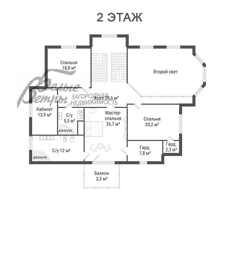 Дом Курорт Михайловское КП  id 527-402 планировка2