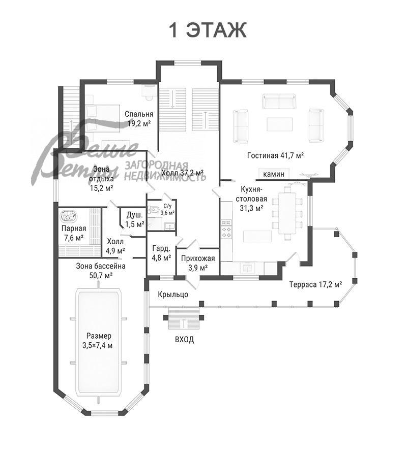 Дом Курорт Михайловское КП  id 527-402 планировка1