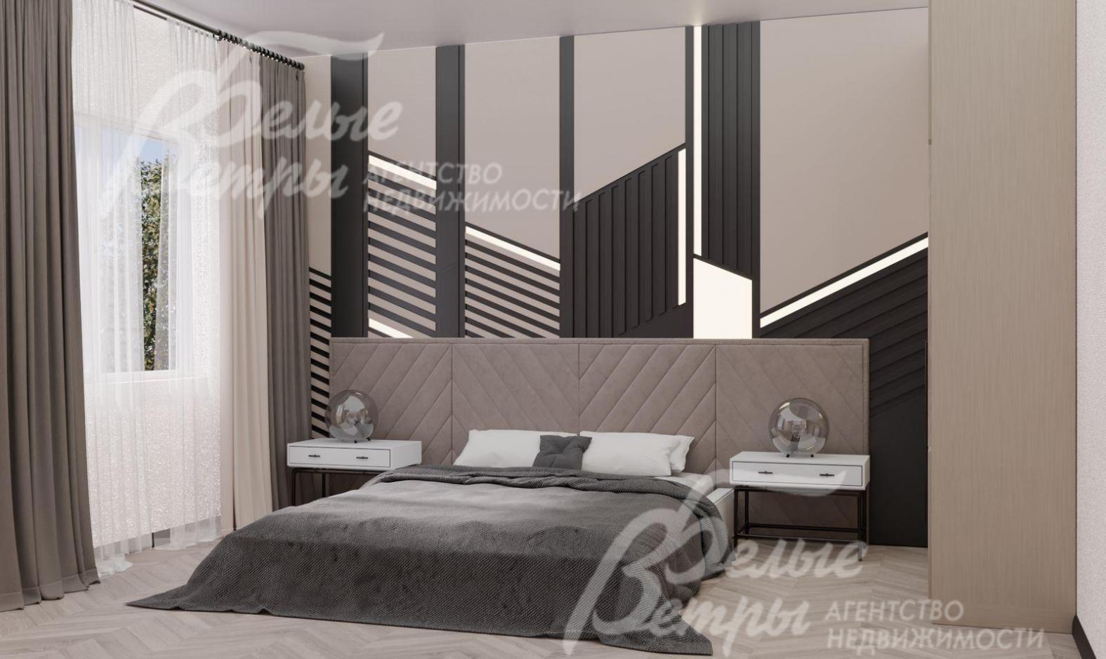 Визуализация проекта интерьера спальни