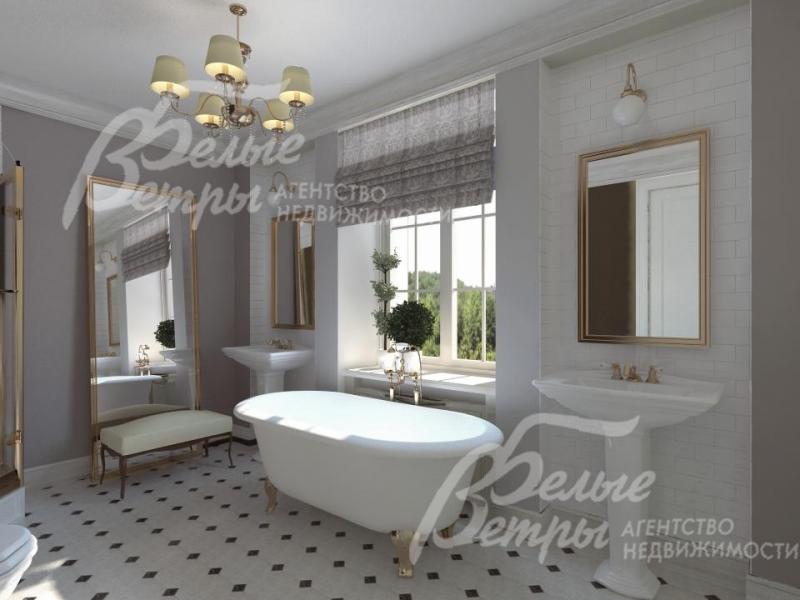 Ванная при главной спальне. Визуализация.