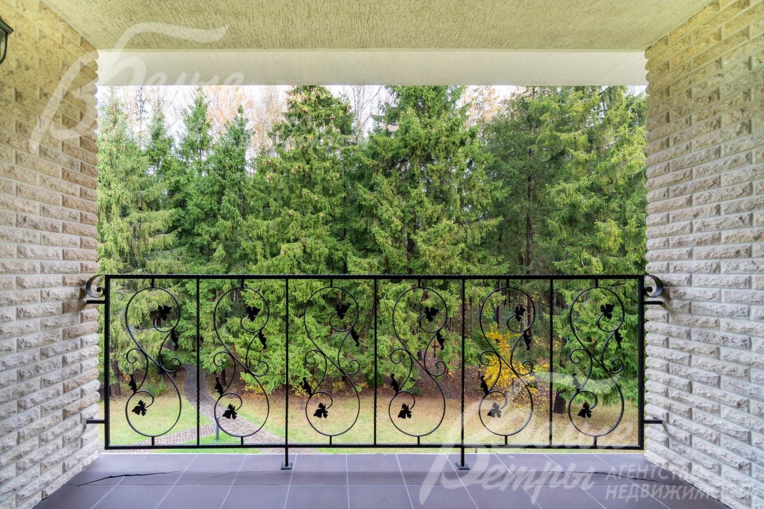 С лоджии открывается вид на живописную лесную зону участка