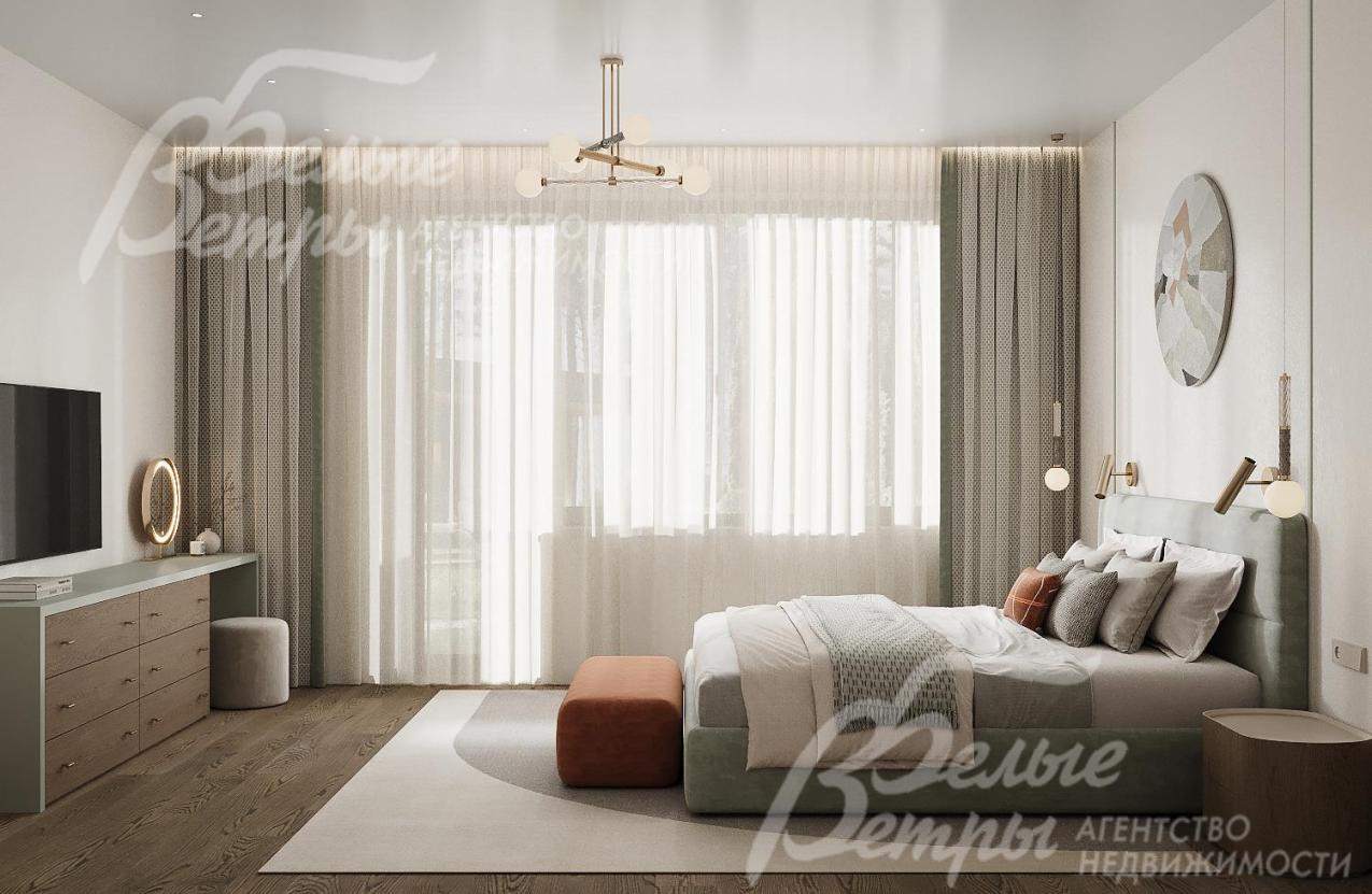 Визуализация интерьера спальни-3