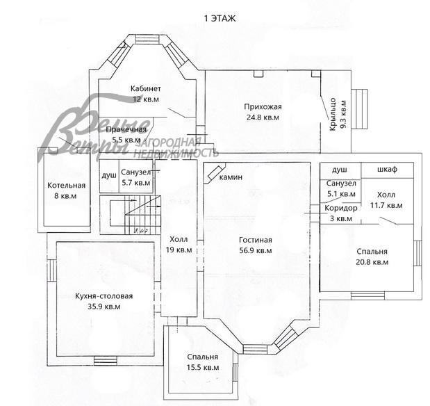 Дом в аренду Жуковка-2 КП  id 389-005 планировка1