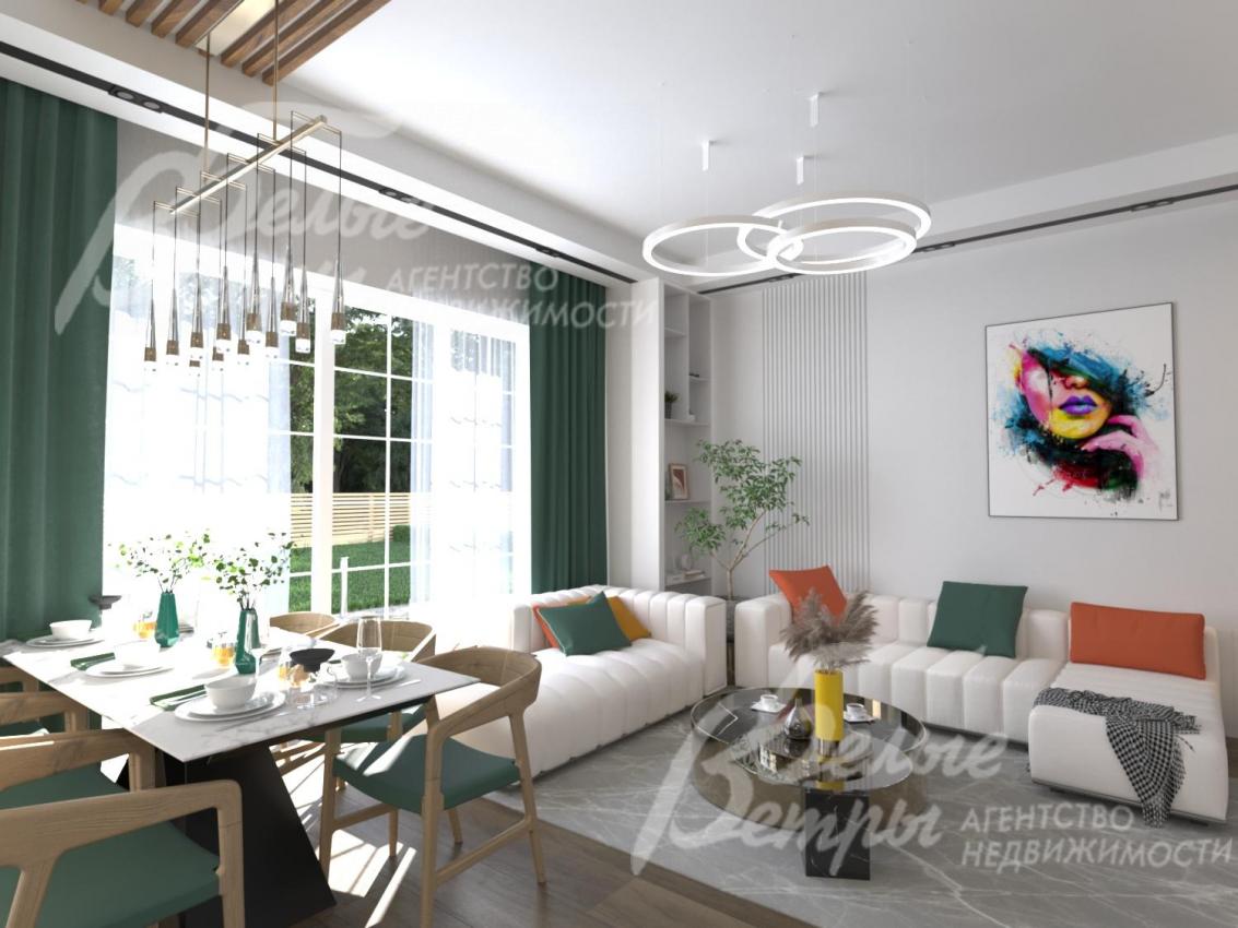 Визуализация. Зона гостиной