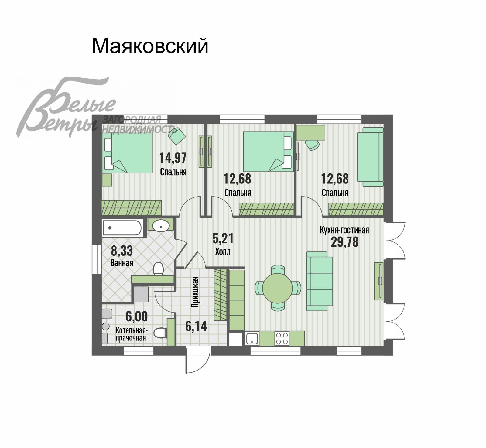 Дом Зеленые кварталы Акиньшино  id 738-708 планировка0