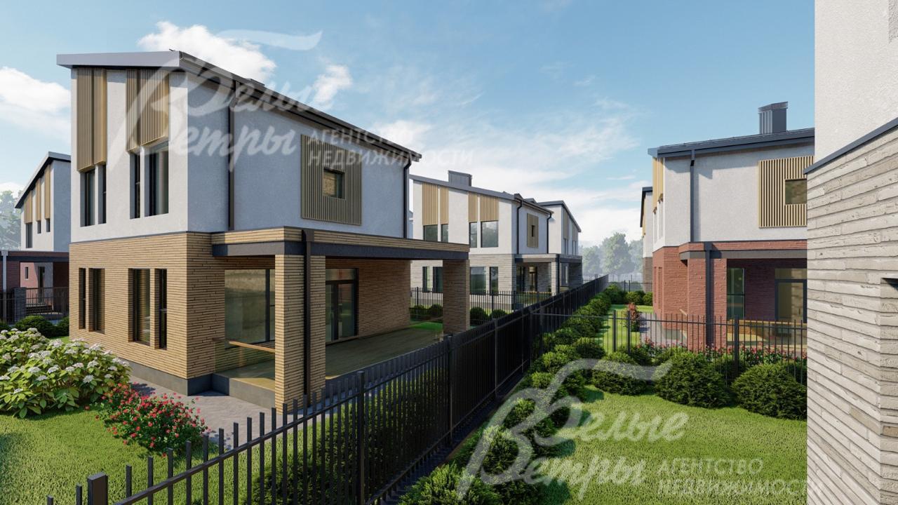 Рендер. Дом стоит в коттеджном посёлке с престижным расположением: в пешей доступности – вся городская инфраструктура