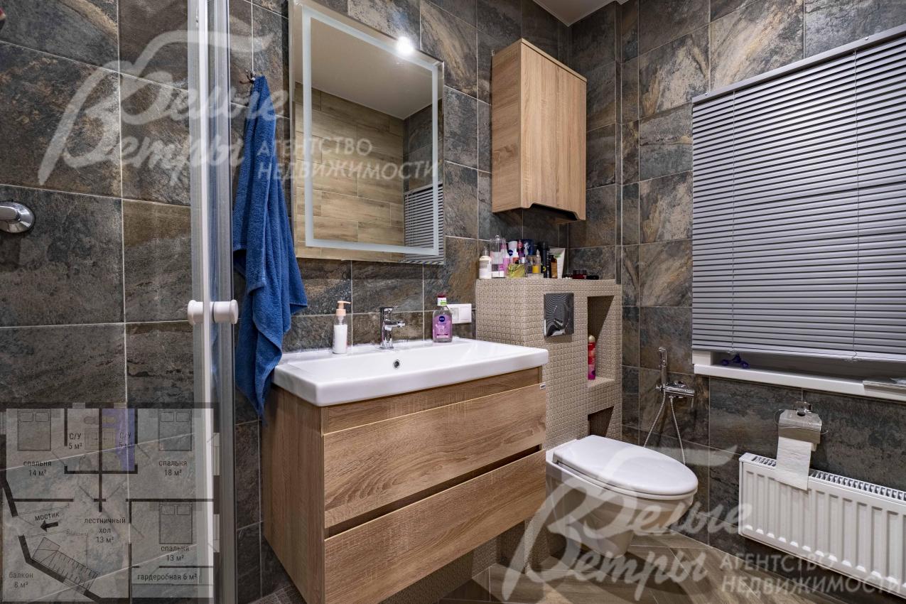 Санузел 5 кв.м при главной спальне 