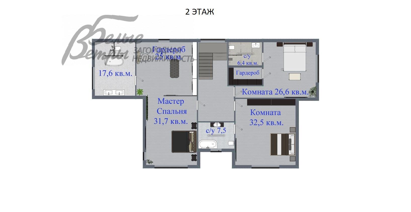 Дом Графские пруды КП Каменка id 228-915 планировка1