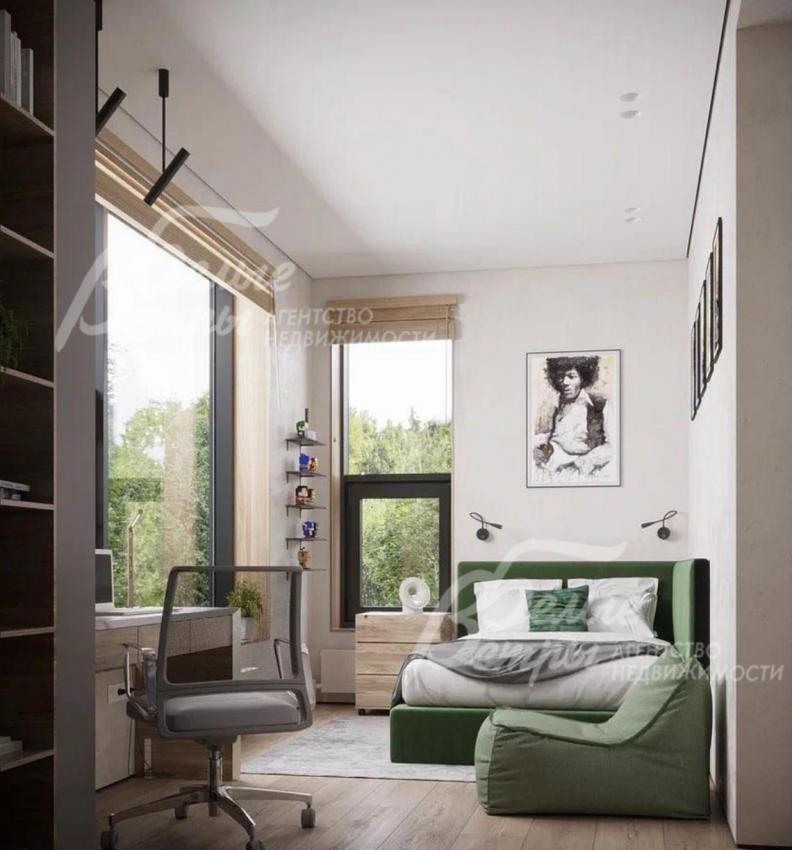 Детская спальня на 2ом этаже - визуализация проекта интерьера