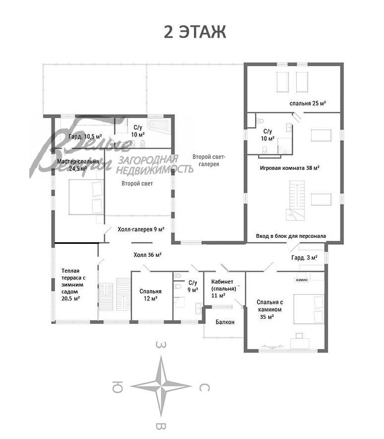Дом в аренду Чароит КП Ватутинки id 520-013 планировка1