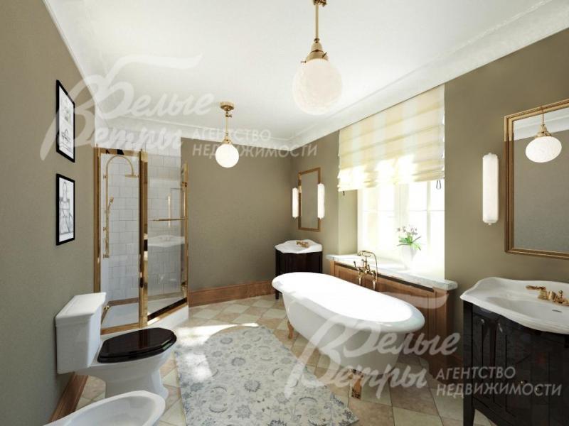 Ванная при главной спальне. Визуализация.