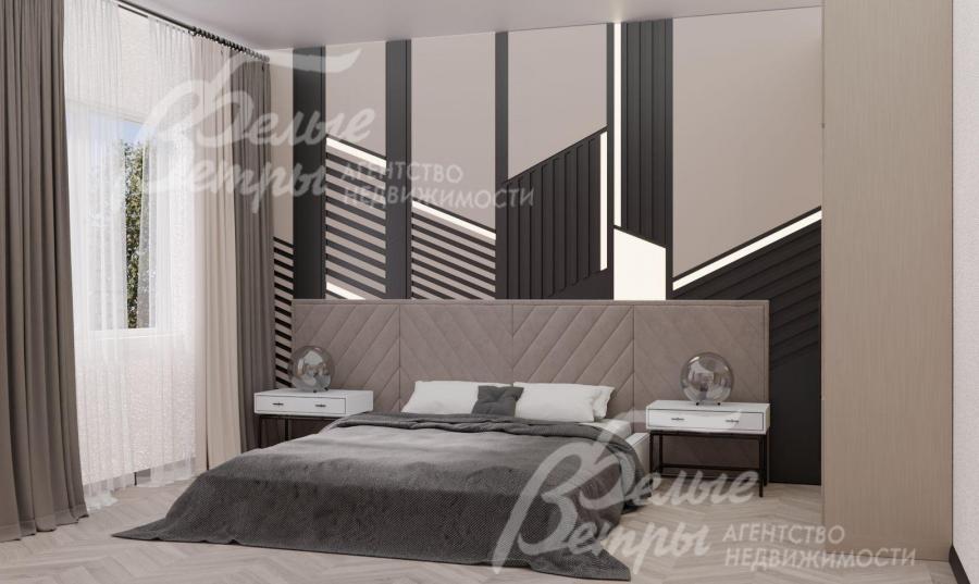 Визуализация проекта интерьера спальни