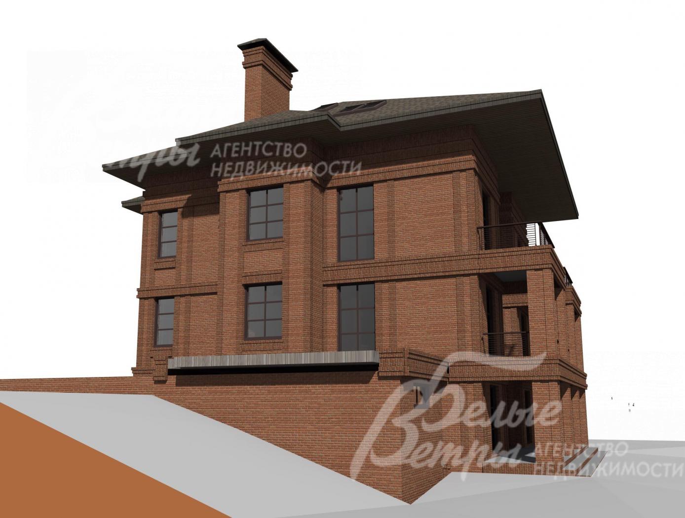 Визуализация Дом 3 уровня + мансарда