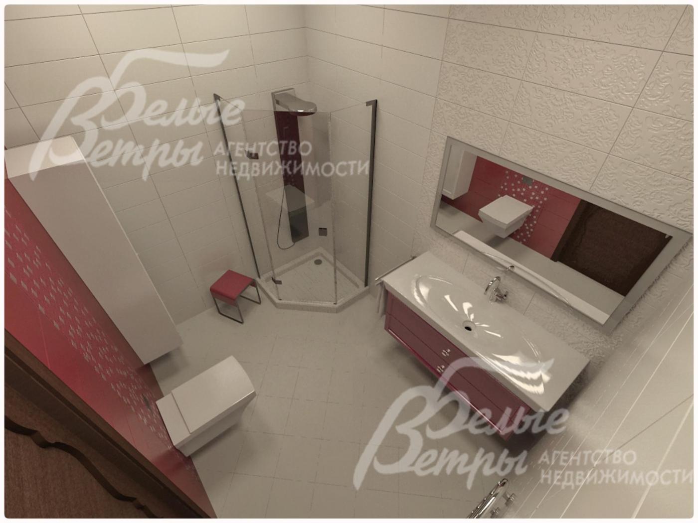 Визуализация: санузел 1 этажа