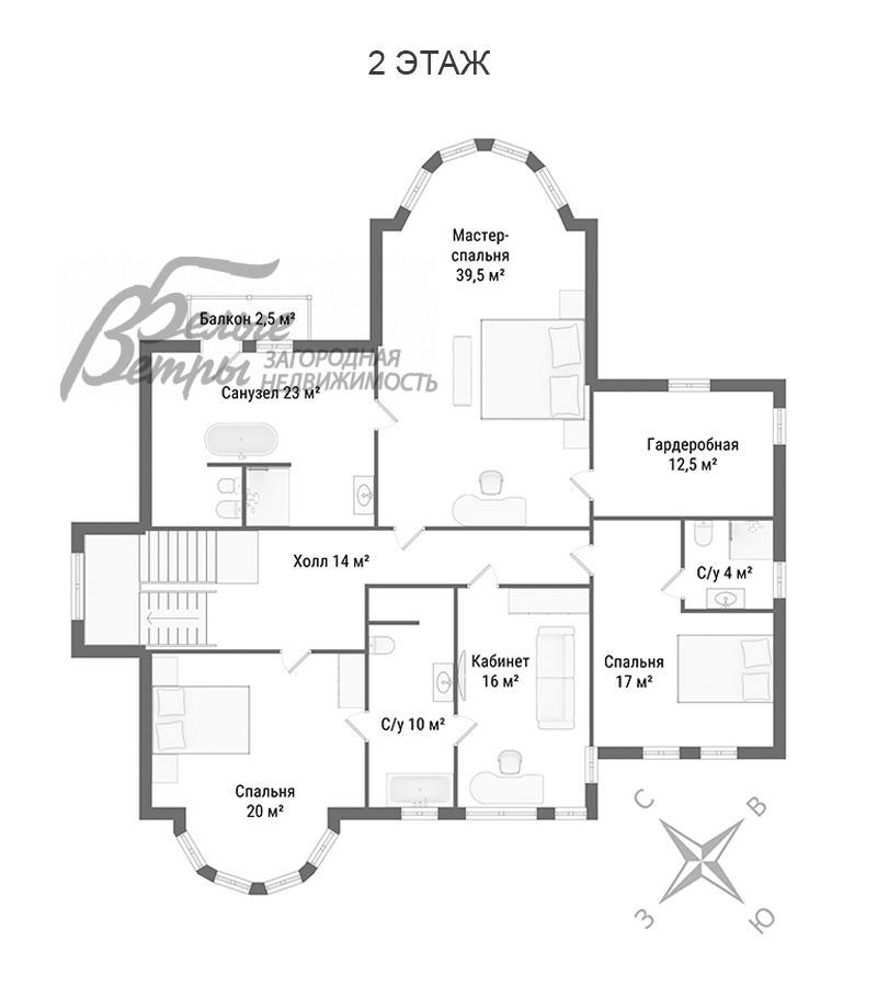 Дом Ильичевка к/п Ильичевка id 110-465 планировка2