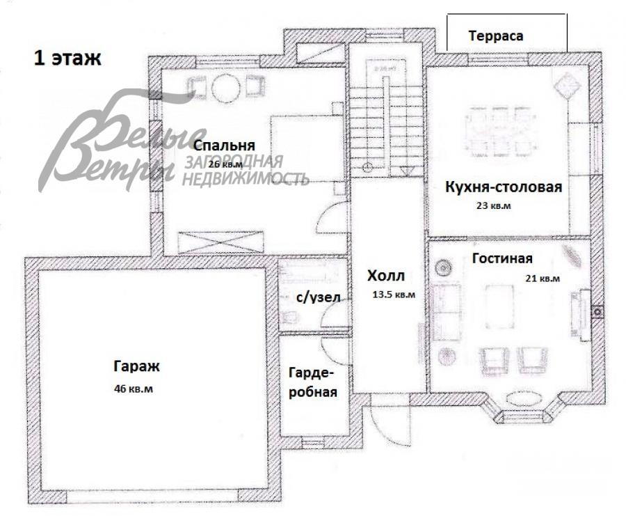 Дом Лесные ключи к/п Вороново id 160-106 планировка1